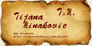 Tijana Minaković vizit kartica